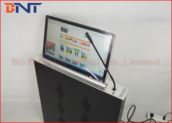 Тонкая столешница LCD конференции/подъем СИД моторизованный монитором с микрофоном