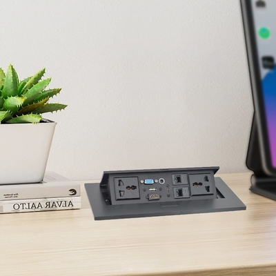 OEM/ODM Универсальные 16A/10A токоведущие розетки и Cat6 Data Port PopUp Design Столовая розетка IP44 уровень с 2 розетками