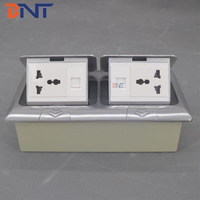 Розетка всплывающая из алюминиевого сплава с механизмом плавного закрытия для плавной работы. Настраиваемое электропитание.