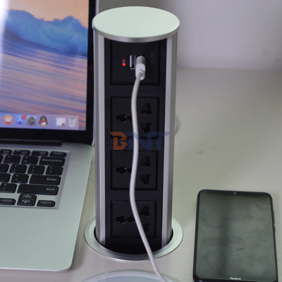 3 универсального питания + 2 USB-порта вертикальный моторизованный подъемник кухни всплывающий разъем питания сенсорный всплывающий тип водонепроницаемый разъем