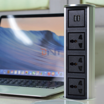 3 универсального питания + 2 USB-порта вертикальный моторизованный подъемник кухни всплывающий разъем питания сенсорный всплывающий тип водонепроницаемый разъем