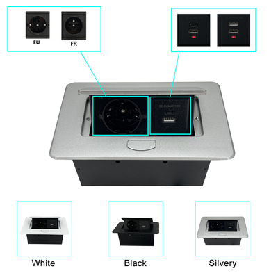 Встроенный настольный розетка всплывающие розетки USB A + C зарядный розетка Подходит для офисного стола