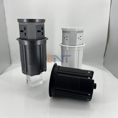 Вставленный настольный всплывающий скрытый разъем питания с портом USB AC Кухонный разъем 16A с беспроводным быстрым зарядным устройством для офиса