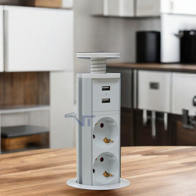 IP44 6 см Белый цвет кухня вертикальная вышка розетка с USB зарядкой