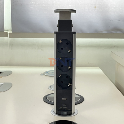 Круглый круг Скрытый кухонный выключатель с разъемами USB и розетками для столовой столешницы