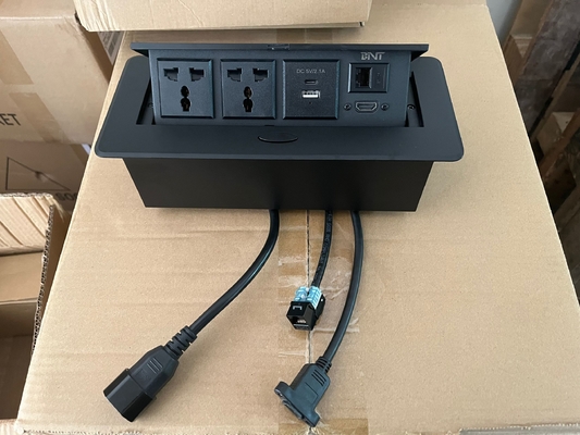 Новый популярный сплав цинка всплывающий USB разъем 2 AC USB HDMI RJ45 для офиса встречи отеля
