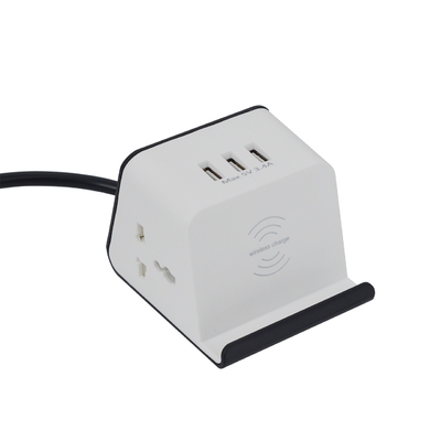 Универсальный разъем питания USB AC розетка офисная мебель ABS настольная развязка 3 выходной порта USB 1,5 м кабель 10A/16A