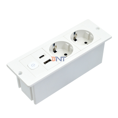 OEM/ODM ABS EU Standard 5V 2.1A Power USB A+C Charging Socket Встроенный разъем для стола/дивана в отеле/баре/зале совещаний