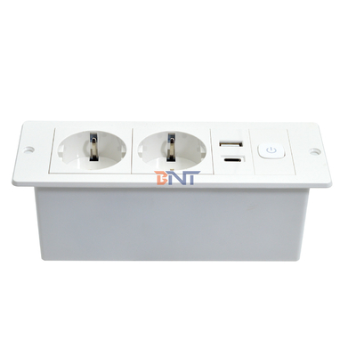 OEM/ODM ABS EU Standard 5V 2.1A Power USB A+C Charging Socket Встроенный разъем для стола/дивана в отеле/баре/зале совещаний