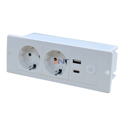 OEM/ODM ABS EU Standard 5V 2.1A Power USB A+C Charging Socket Встроенный разъем для стола/дивана в отеле/баре/зале совещаний