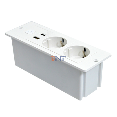 OEM/ODM ABS EU Standard 5V 2.1A Power USB A+C Charging Socket Встроенный разъем для стола/дивана в отеле/баре/зале совещаний