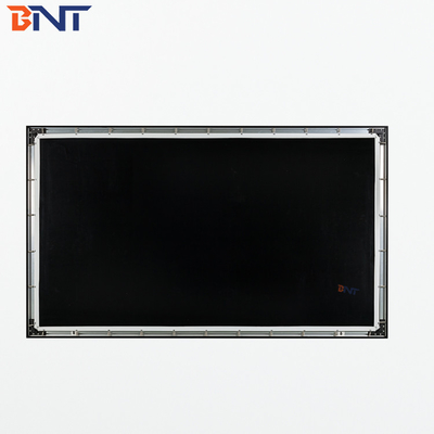 Bnt250 дюймовый матовый белый ткань быстро складывающийся проекторный экран с квадратной алюминиевой металлической складной рамой