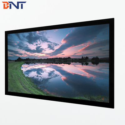 Bnt250 дюймовый матовый белый ткань быстро складывающийся проекторный экран с квадратной алюминиевой металлической складной рамой