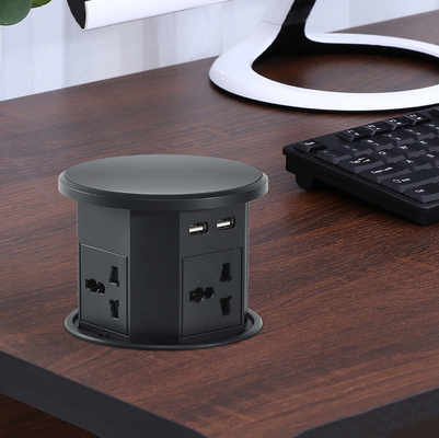 OEM/ODM Smart Pop-Up Power Outlet Алюминиевый столовой розетка с 4 выходами AC & 2 портами USB Стандарт IP44 для зарядки