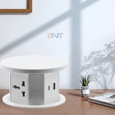 OEM/ODM Smart Pop-Up Power Outlet Алюминиевый столовой розетка с 4 выходами AC & 2 портами USB Стандарт IP44 для зарядки