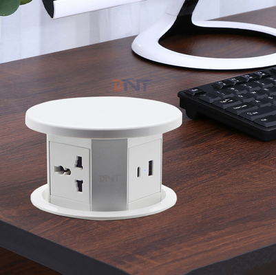 OEM/ODM Smart Pop-Up Power Outlet Алюминиевый столовой розетка с 4 выходами AC & 2 портами USB Стандарт IP44 для зарядки
