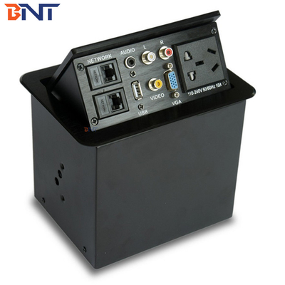 Office AV Solutions Серебряные настольные розетки для компьютеров Размер 151*121 мм
