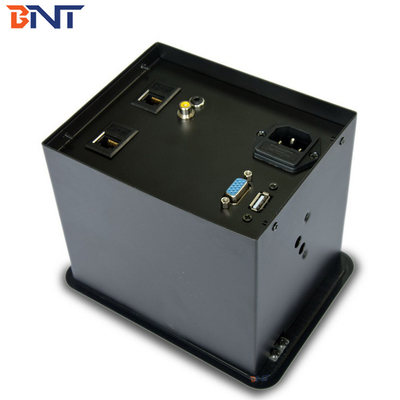 Пневматические всплывающие настольные розетки питания с USB / сетью / 3.5 аудио