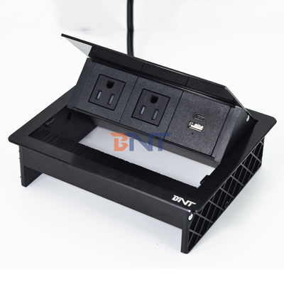 Фабрика UsDesktop Стол Flip Cover 20W USB-контакт Скрытый рабочий стол питание Grommet щетка