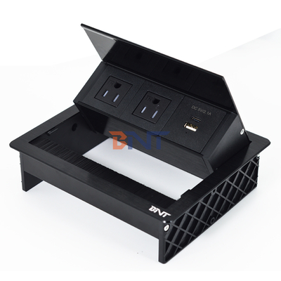 Фабрика UsDesktop Стол Flip Cover 20W USB-контакт Скрытый рабочий стол питание Grommet щетка