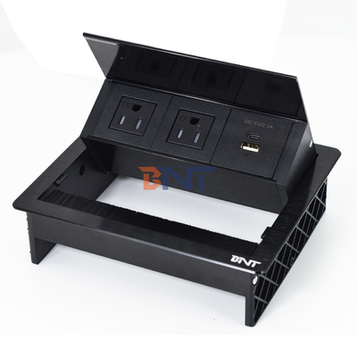 Фабрика UsDesktop Стол Flip Cover 20W USB-контакт Скрытый рабочий стол питание Grommet щетка