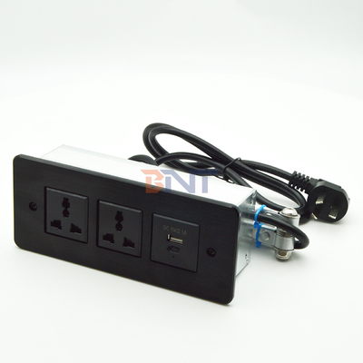 Включенная линия питания USB C быстрая зарядка Флюш монтаж столовой мебели ящик розетки конференц-стол скрытый выход