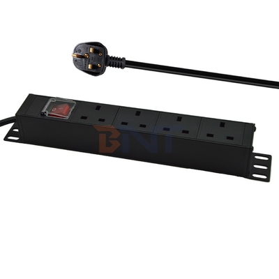 PDU 4-портные розетки SPD защитник от перенапряжения Расширение розетки 3250W с переключателем включения/выключения и кабелем питания