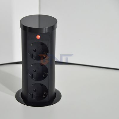 Пневматическая розетка питания типа ЕС с вставкой 3 выхода IP44 Стандартная подъемная розетка из алюминиевого сплава для использования в скрытой кухне