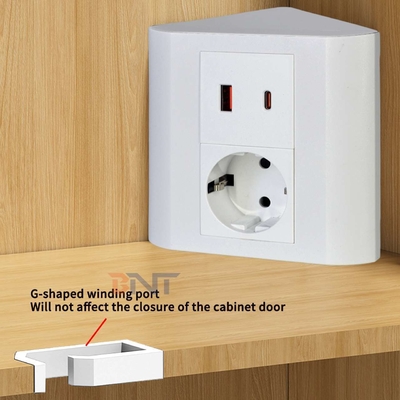 Портативный настольный EU-сокет для офиса и дома IP44 с выходом USB A + C для нескольких устройств