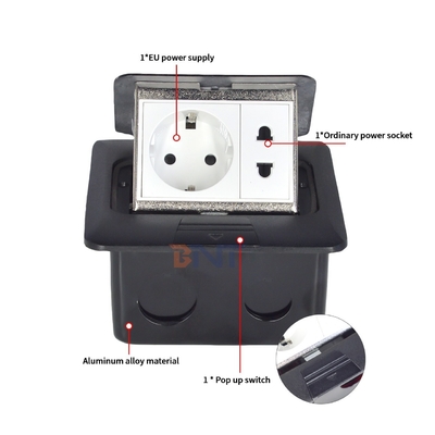 Водонепроницаемый EU Power Ground Socket Slow Pop-up Hidden Floor Socket с низкой ценой