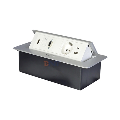 Алюминиевый сплав Pop-up Tabletop Power Socket EU Power Socket с модульной конфигурацией
