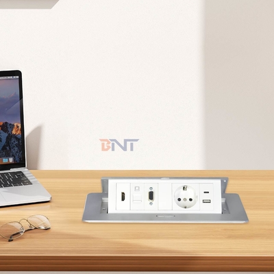 Алюминиевый сплав Pop-up Tabletop Power Socket EU Power Socket с модульной конфигурацией