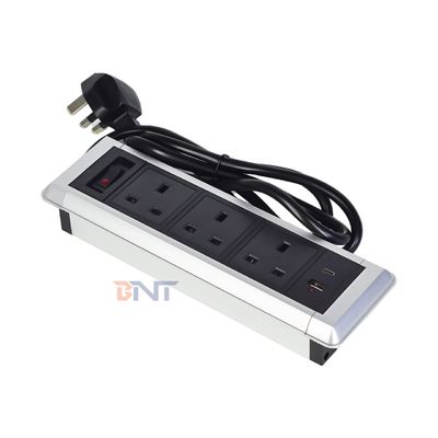 Настольные многофункциональные розетки питания с 3 розетками переменного тока, встроенными розетками USB A + USB C для зарядки
