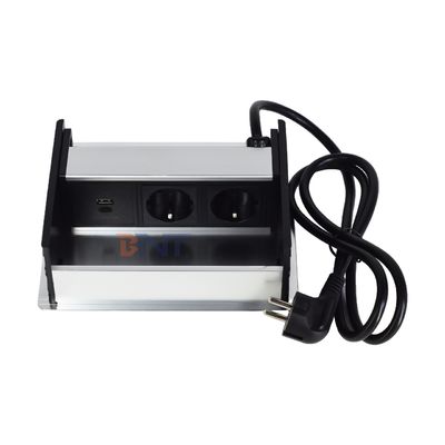 Фабрика на заказ Настольная щетка Настольная крышка 20 Вт USB-контакт Скрытый настольный питательный прибор