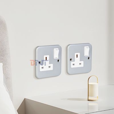 UK Power Standard New Style Wall Socket Panel с переключателем включения/выключения